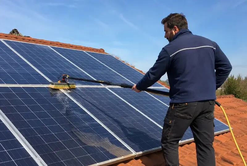 Nettoyage et entretien de panneaux solaires à Coron
