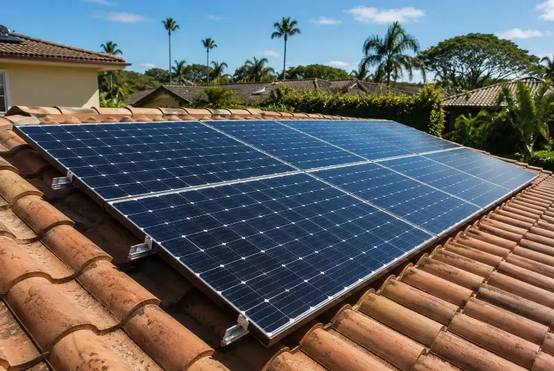 Installation de panneaux solaires à Coron